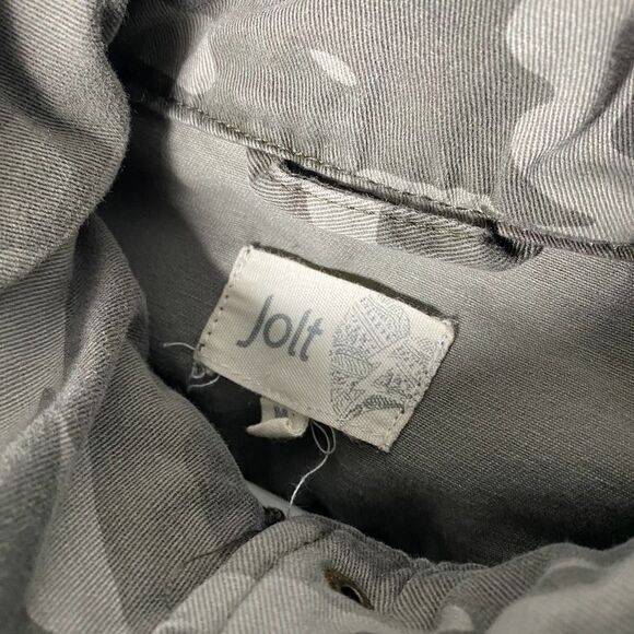 Jolt Long Sleeve Camouflage Hooded Zip Up Utility Jacket Medium Green - Picture 6 of 11